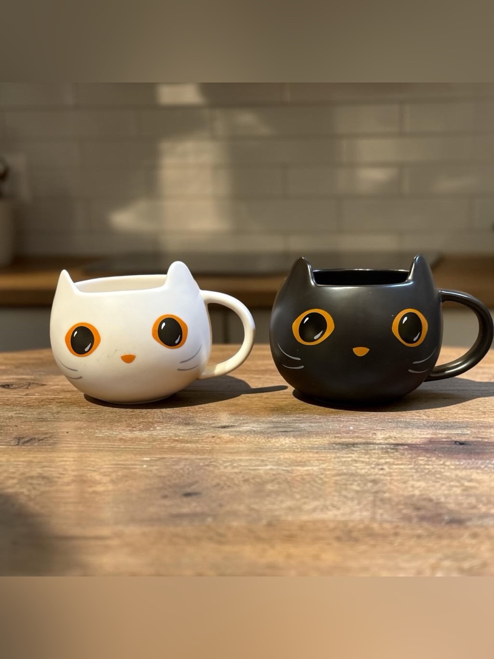 Bundle of Brewish Ceramic Cat Face Holiday Mugs
